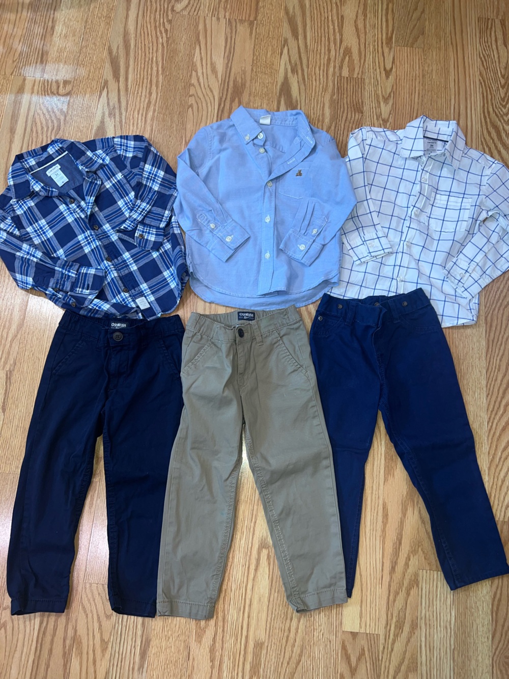 Bundle of Boys Button-Up Shirts and Pants 3T